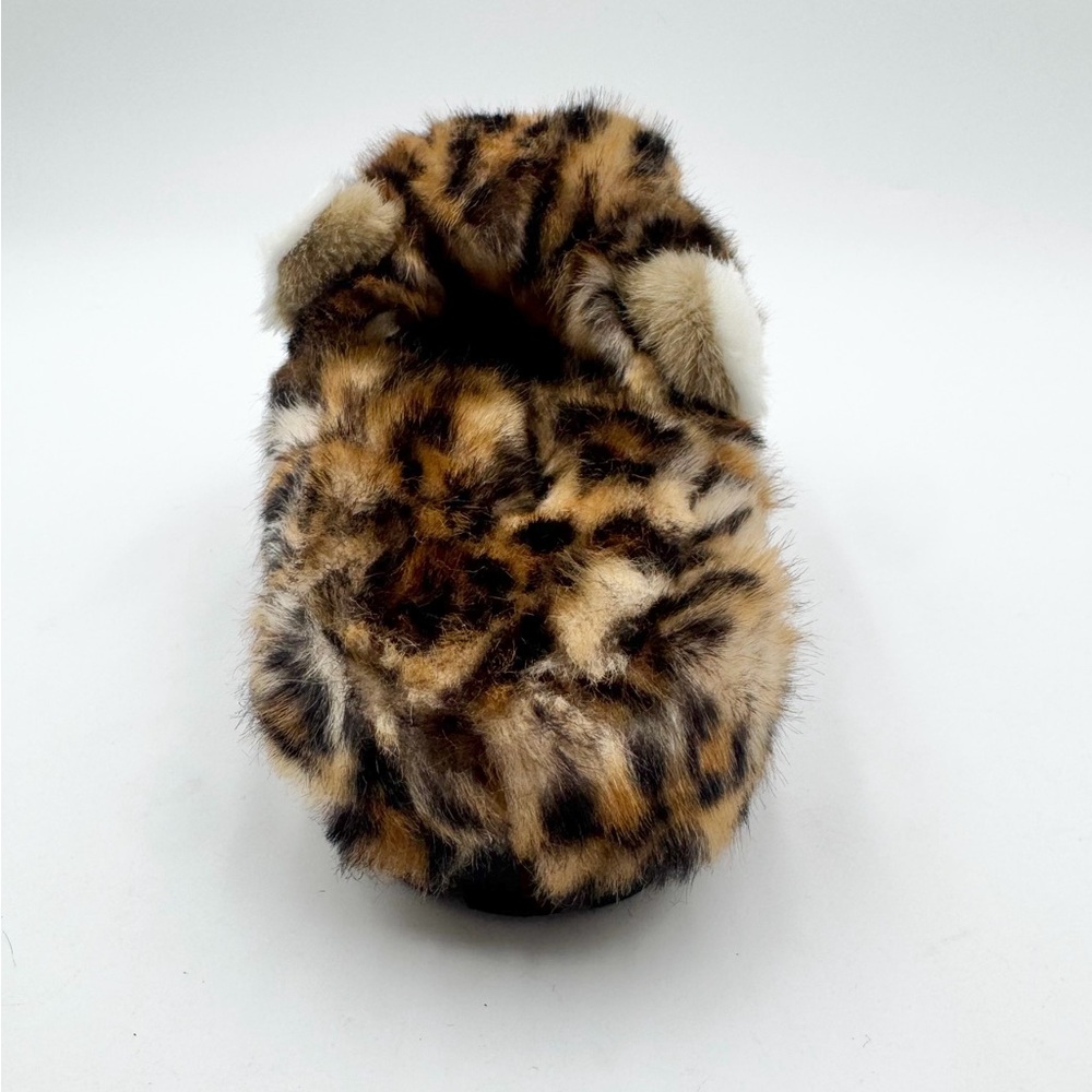 Dolce and Gabbana Brown Leopard Print Faux Fur Plush Flat Slides - 36 - Picture 5 of 9